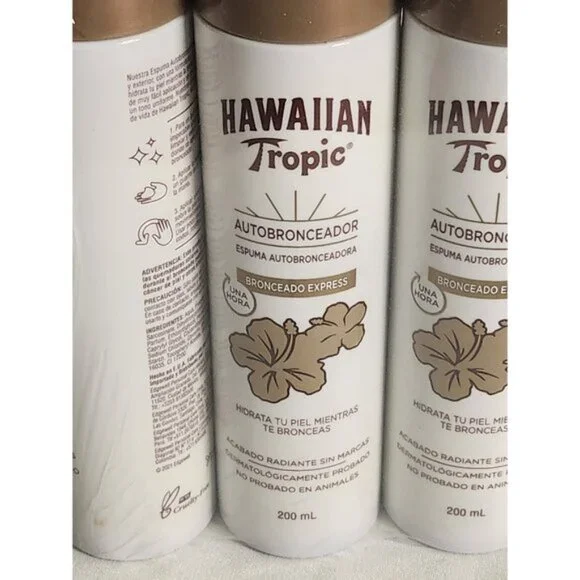 3 Hawaiian Tropic Sunless Self-Tanning Foam EXPRESS Tan ...SPANISH LABEL ... - Picture 4 of 8